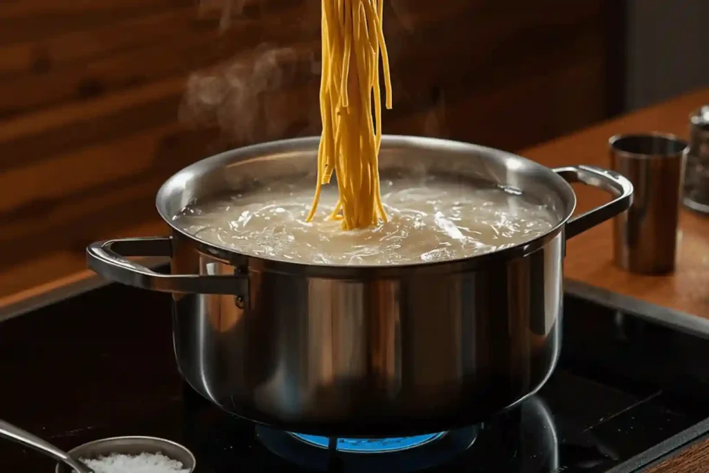 Boiling egg noodles for Noodles and Company buttered noodles recipe