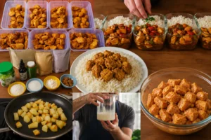 Easy Low Carb Chicken and Rice Meal Prep for Weight Loss