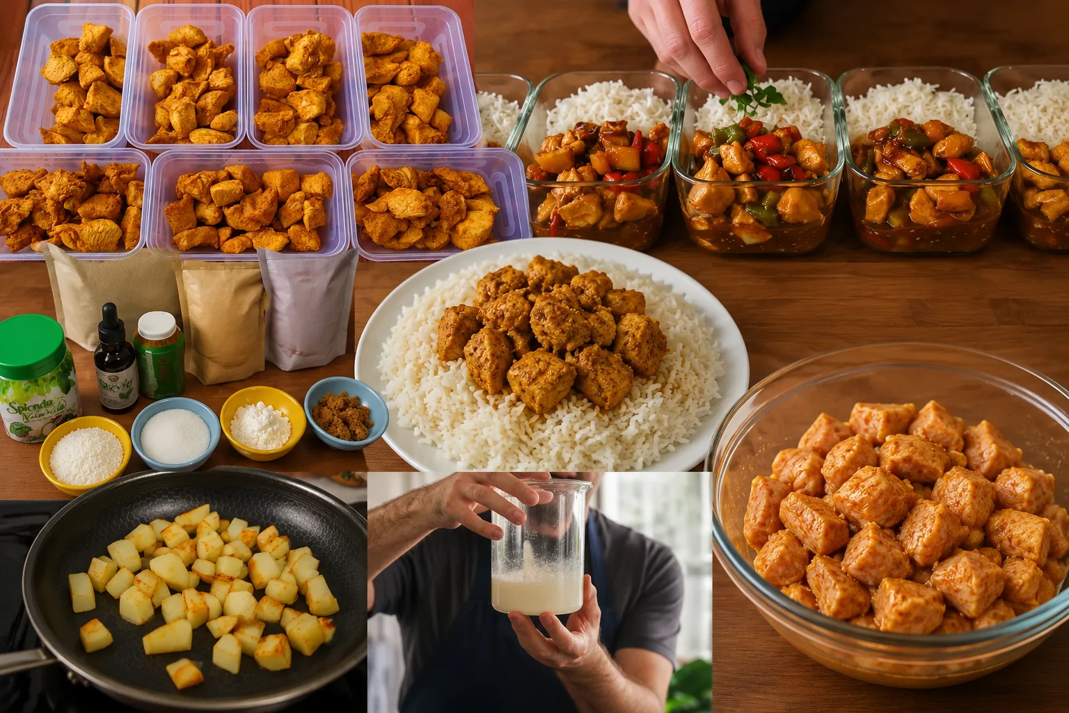 Easy Low Carb Chicken and Rice Meal Prep for Weight Loss
