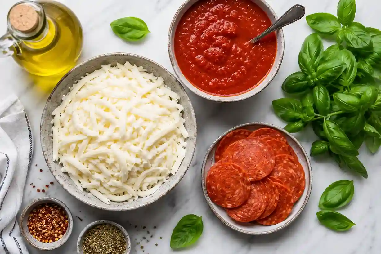 TikTok skillet pizza ingredients list