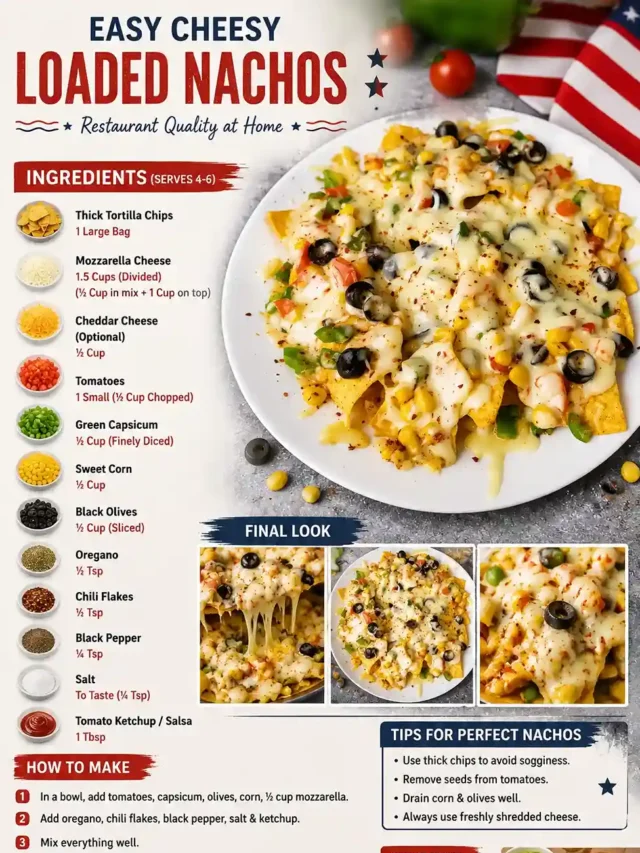Easy Cheesy Loaded Nachos Recipe