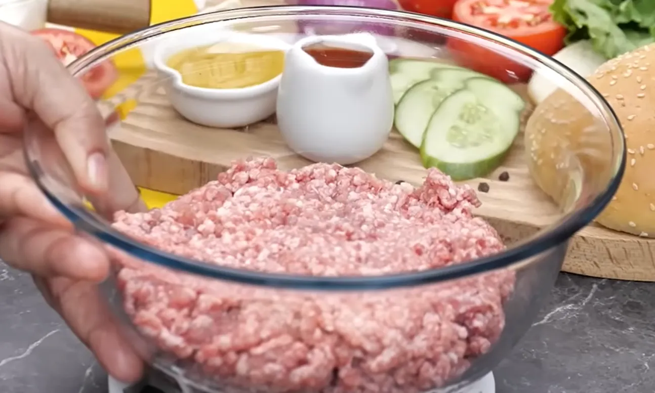 Fresh ground beef in a bowl ready for smash burger patties