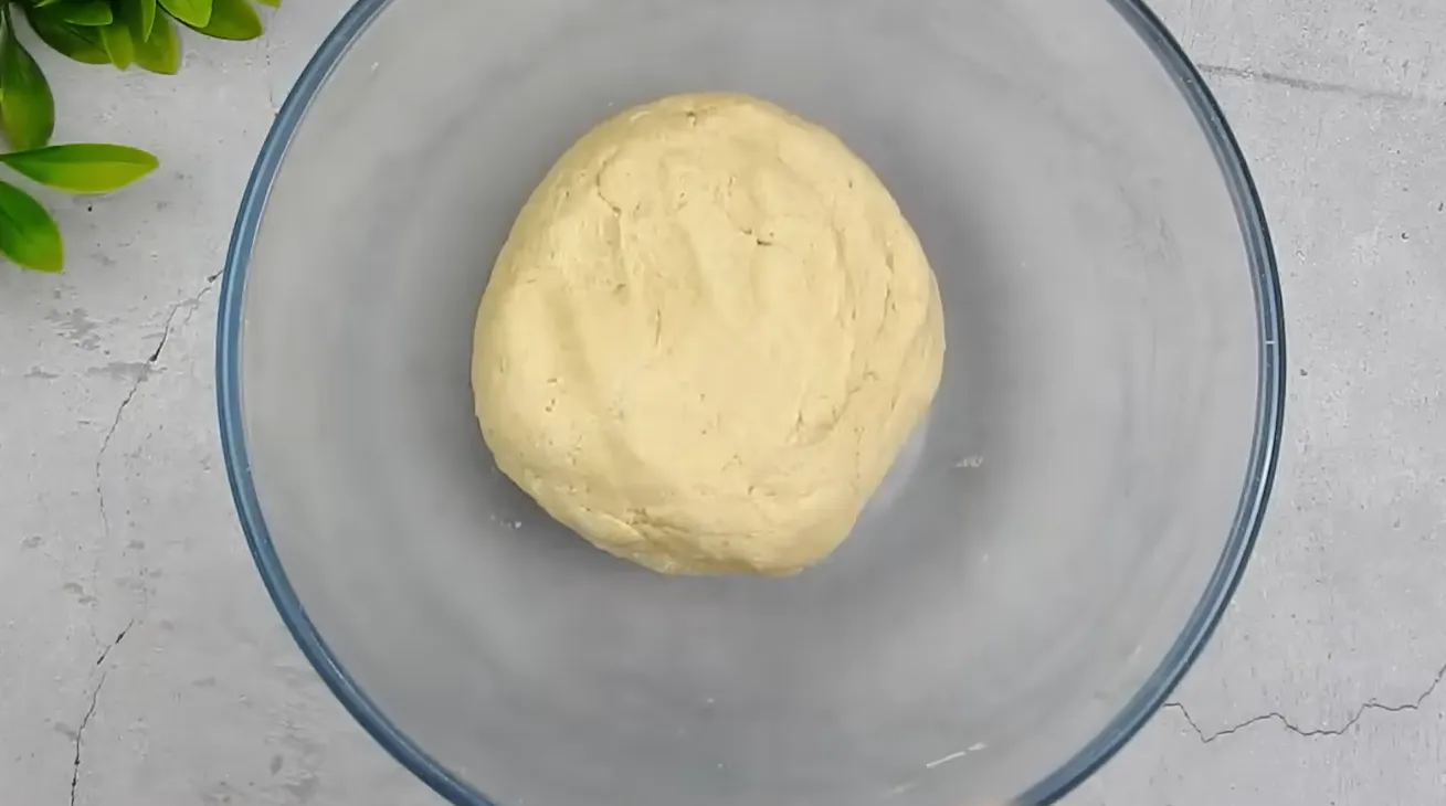 Smooth kneaded whole wheat dough ball resting in a bowl